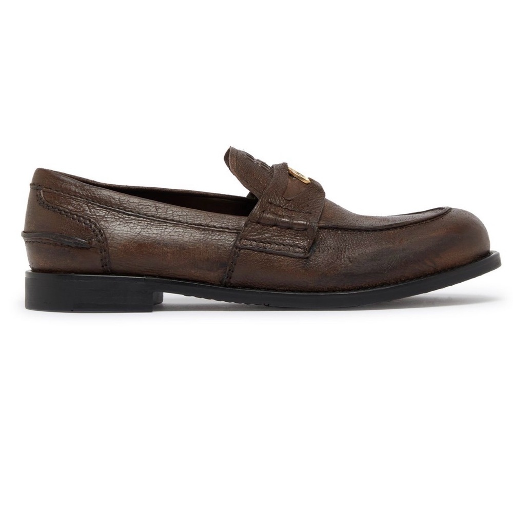 Miu Miu Calfskin penny loafers 38 cocoa brown - Picture 6 of 9